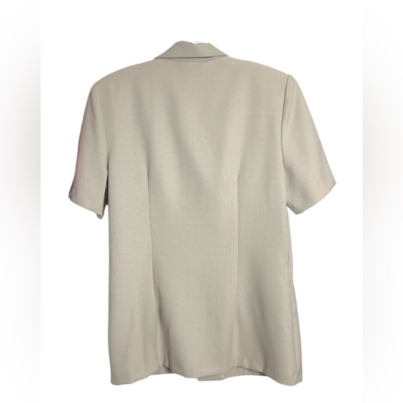 Premier Collection Vintage Office Top, Wrinkle Free Rayon, Lighter Weight, Cream - Picture 3 of 12